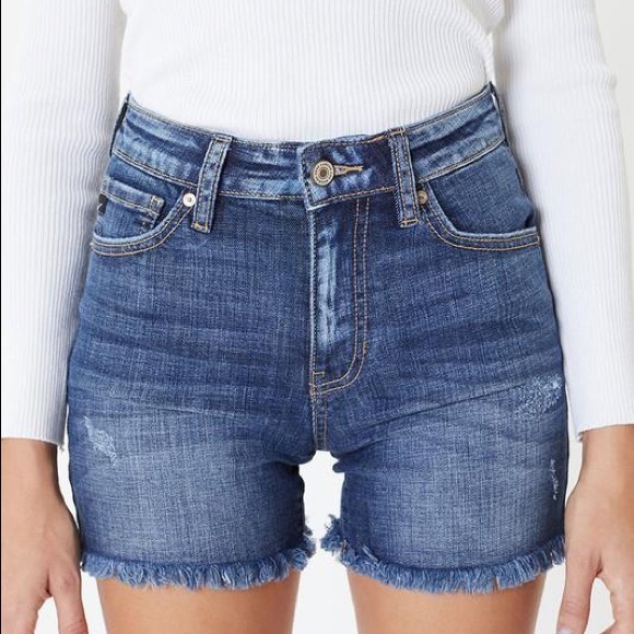KanCan Denim Frayed Shorts - Picture 2 of 9